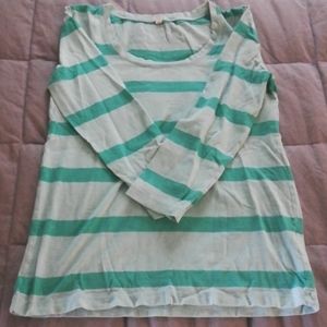 J. Crew Three-Quarter Sleeve Top Seafoam Sz XS